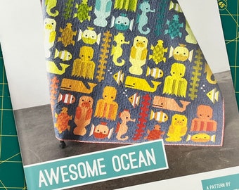 Awesome Ocean Marine Animal Patchwork Quilt Pattern By Elizabeth Hartman