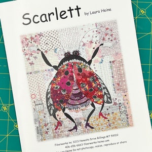 Scarlett the Ladybug Collage Quilt Pattern by Laura Heine of Fiberworks