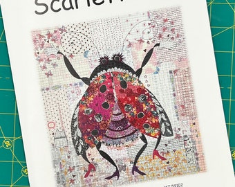 Scarlett the Ladybug Collage Quilt Pattern by Laura Heine of Fiberworks