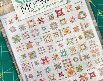 Summer Moon Sampler Patchwork Quilt Pattern Block of the Month Book