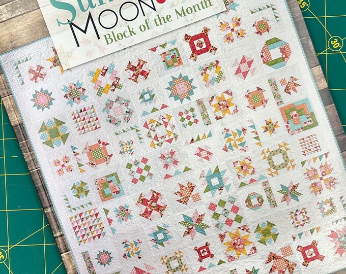 Patchwork Moon Summer Moon Sampler Patchwork Quilt Pattern Block of the Month Book - Etsy