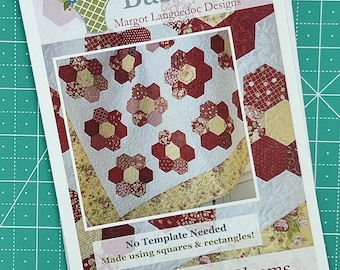 Big Honey Bee Blooms Printed Quilt Pattern by the Pattern Basket