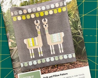 Lloyd and Lola Large Scale Llama Quilt Pattern by Elizabeth Hartman