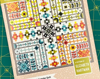 August Sampler Patchwork Quilt Pattern by Elizabeth Hartman