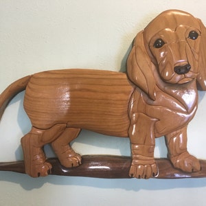 Dachshund intarsia