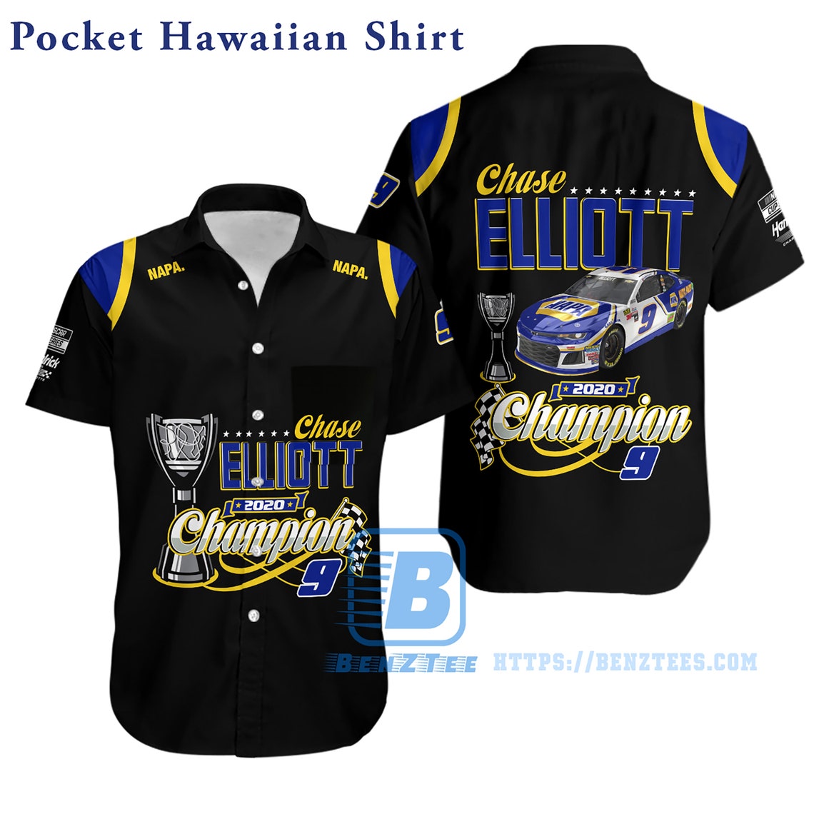 Chase Elliott JH Design 2020 NASCAR Cup Series Champion Polo | Etsy