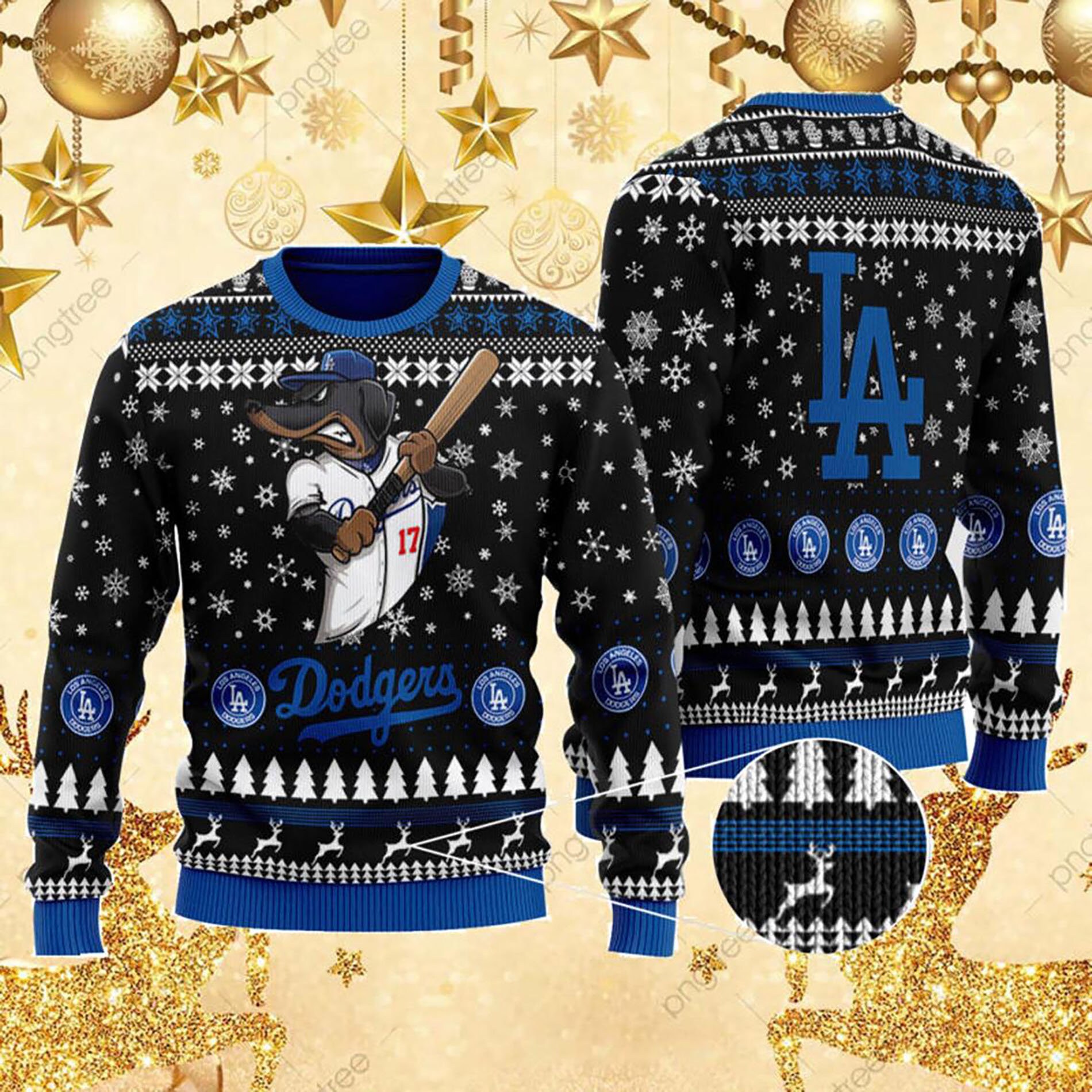 dodgers xmas sweater