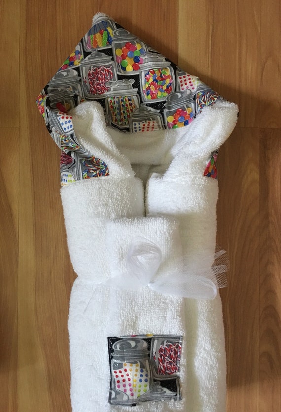 white hooded baby towel