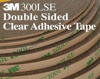 3M 300LSE Double Side Tape Strong Adhesive Transparent Clear, 18-55m length for Glass, Plastic, Metals, Cellphone LCD Screen Repair 1.5-25mm