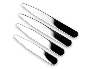 Stainless Steel Collar Stays 2.2in, 2.5in, 2.75in, 3in lengths and 9mm width