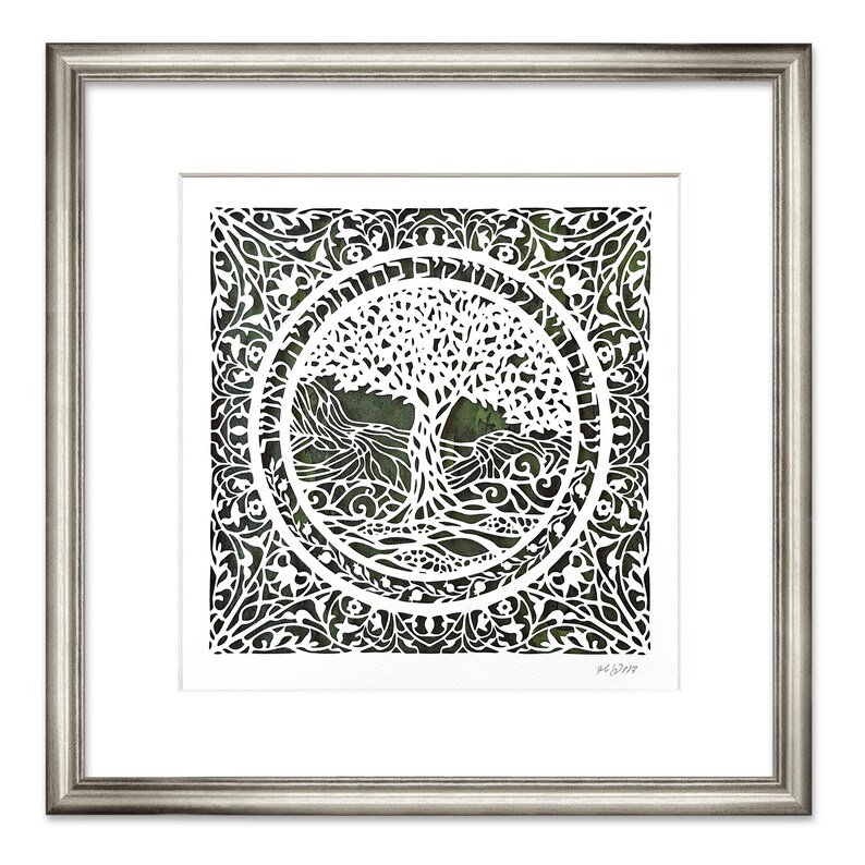 Tree of Life Round Papercut Garden of Eden Judaica Wall Art Etsy