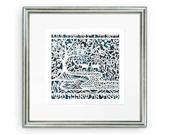 Personalized Romantic Hebrew Paper Cut, Have Found the One Whom My Soul Loves, Milestone Wedding, Anniversary, Birthday, Wife Gift
