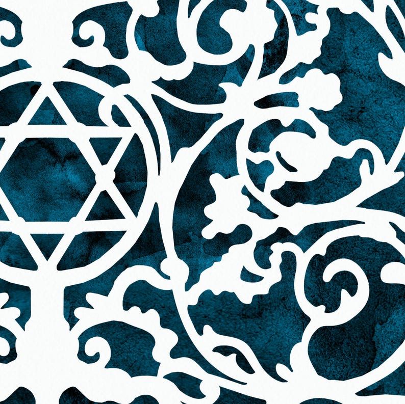 Seven 7 Branch Menorah Papercut Judaica Wall Hanging Art Etsy