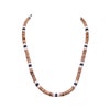 BlueRica Coconut Shell Jewelry Set - Tan Coconut Chips Necklace & Anklet With Barrel Lock