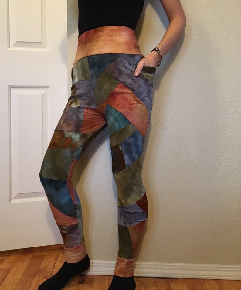 SM Fusion Thread Collective Patchwork Leggings with Pockets