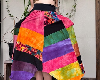 Patchwork - Rock Pionier - Bio-Mix-Gewebe - mit Taschen - dehnbar - wird bei Bestellung angepasst