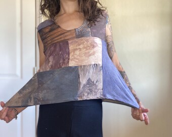 Talla pequeña/mediana - Patchwork - Top corto Chloe