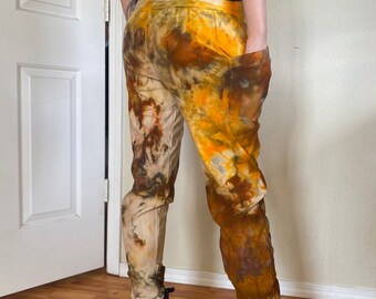 Medium/Large - hand-dyed by Lucky Clown- 4 Pocket Leggings