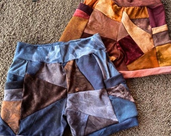 Made to order - Patchwork - Short Shorts with Pockets- 4”/7”/11” inseam (Organic)