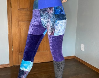 Small - Colorblock/Patchwork - Leggings avec poches