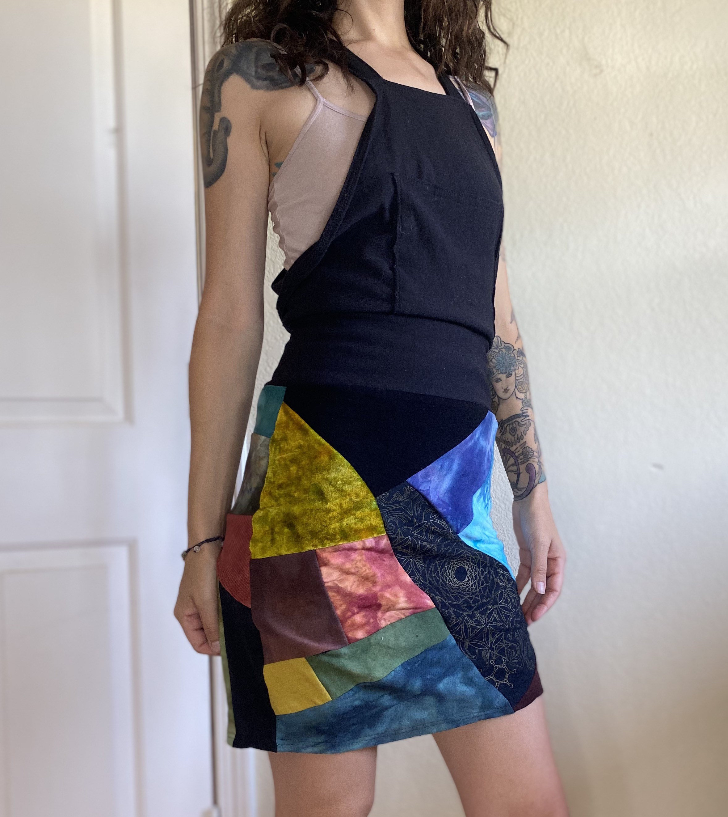mini skirt overalls