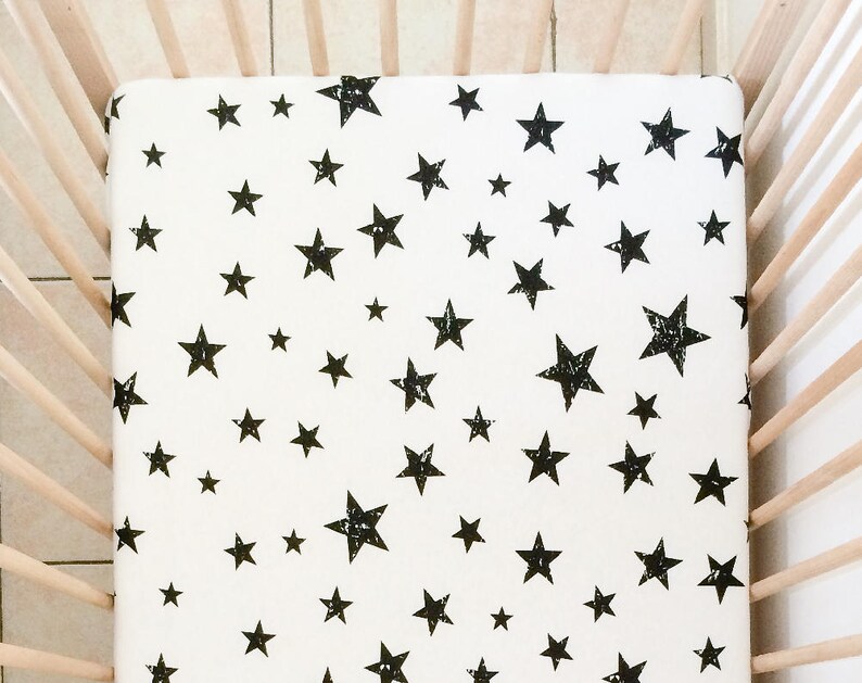 Gender Neutral Crib Sheets Set Black White Crib Fitted Crib Etsy
