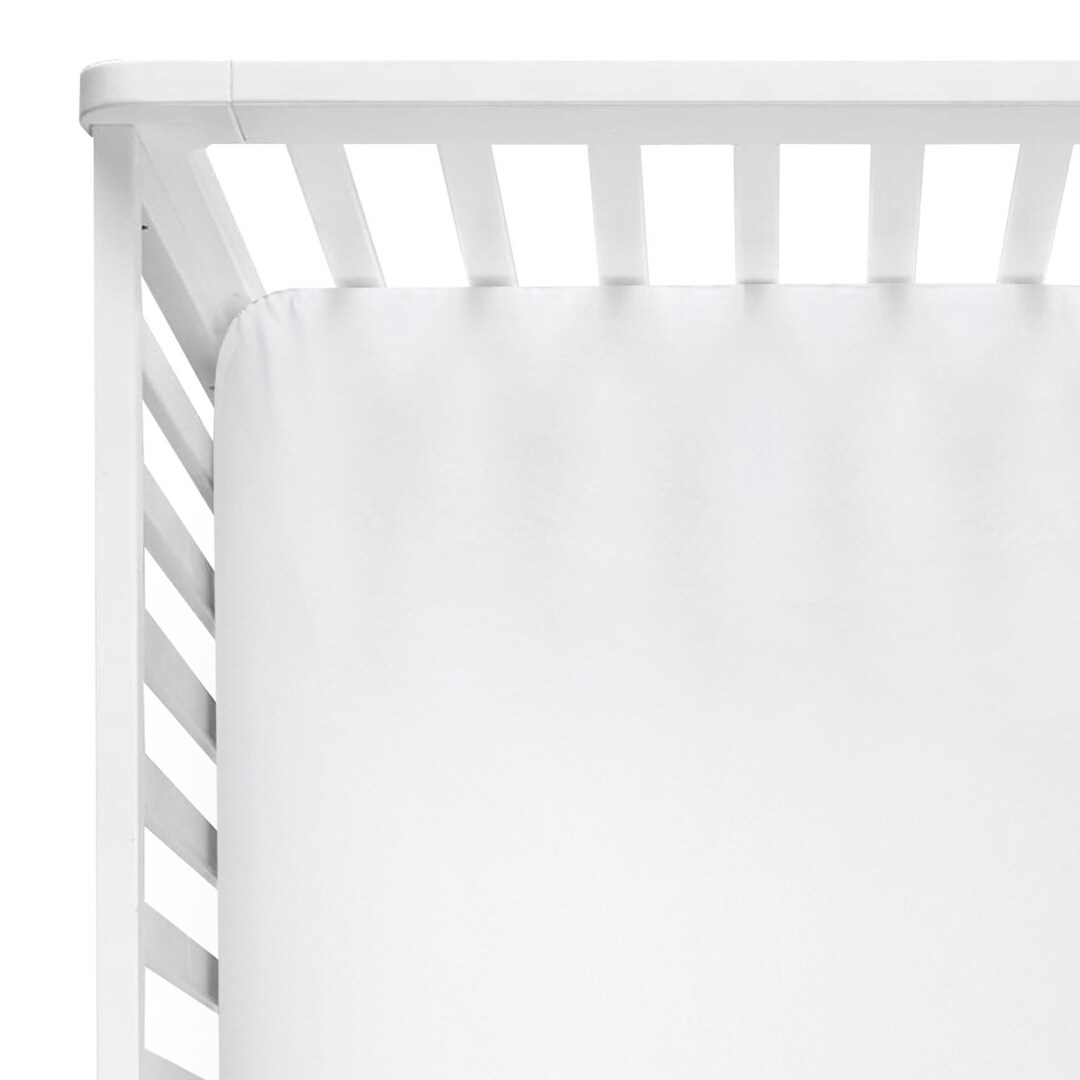 Crib Sheet White, Mini Crib Sheet, Baby Bedding, White Nursery Decor