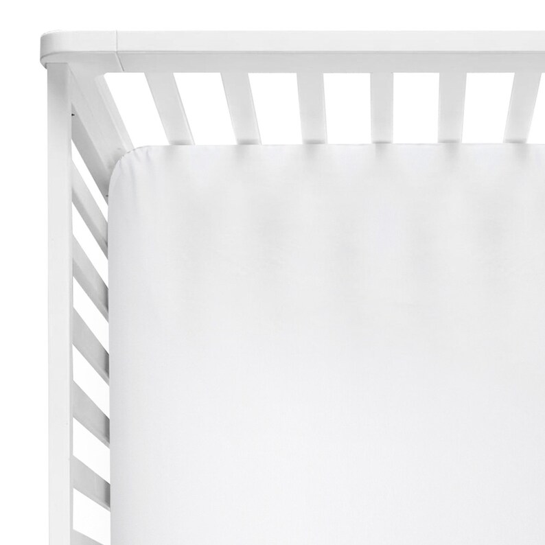 Crib Sheet White Mini Crib Sheet Baby Bedding White Nursery Etsy