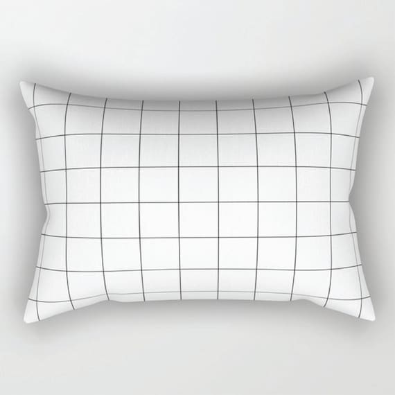 Black White Geometric Pillow Kids Pillow Grid Accent Pillow Etsy