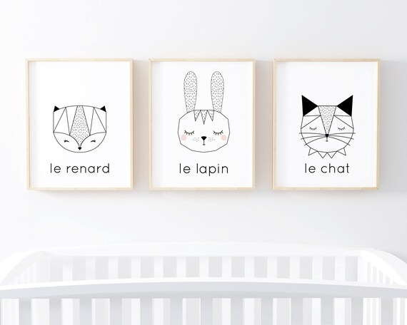 cute animal prints for nursery