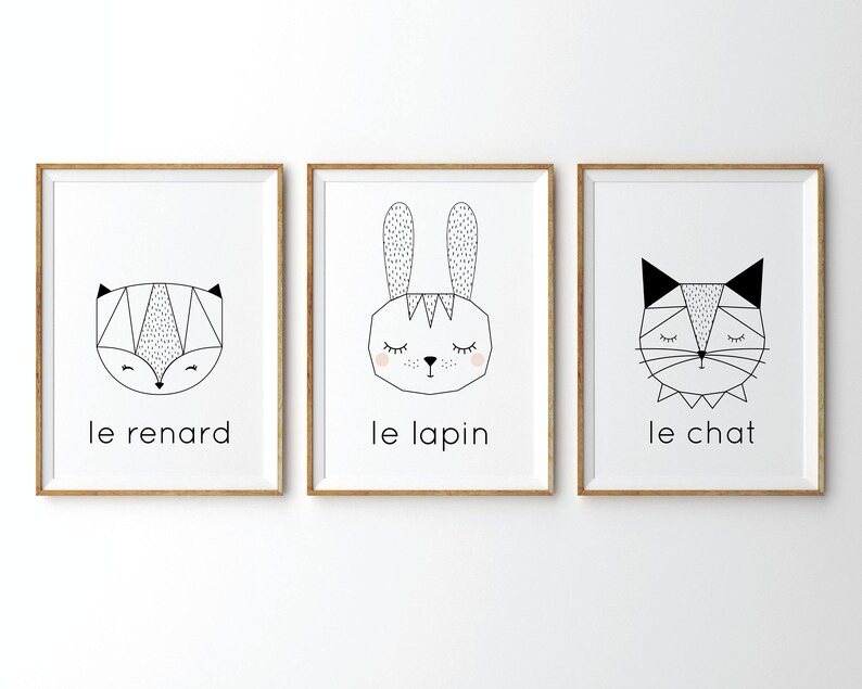 8x10 Woodland Nursery Art Baby Animals Prints Set Animal Etsy