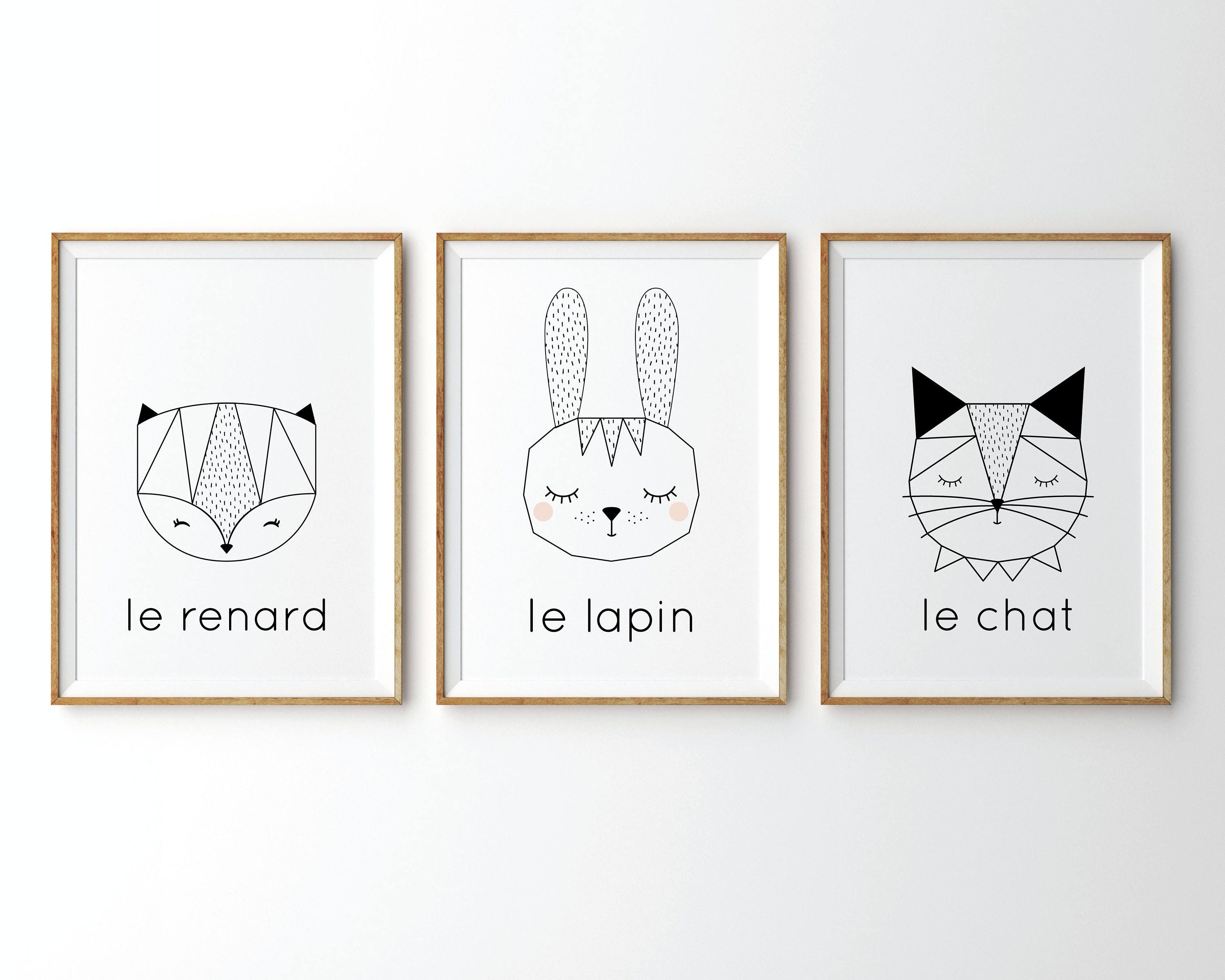8x10 Woodland Nursery Art Baby Animals Prints Set Animal - Etsy