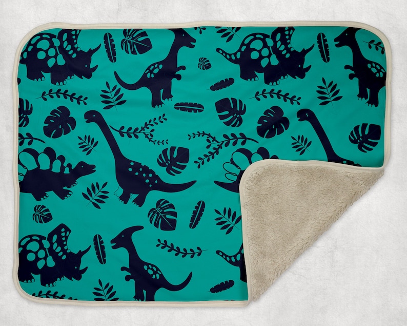 Dinosaur Baby Blanket Sherpa Blankets First Christmas Baby Etsy