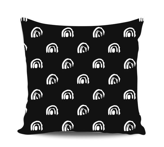 Rainbow Baby Pillow Decorative Pillow Nursery Pillow Black Etsy
