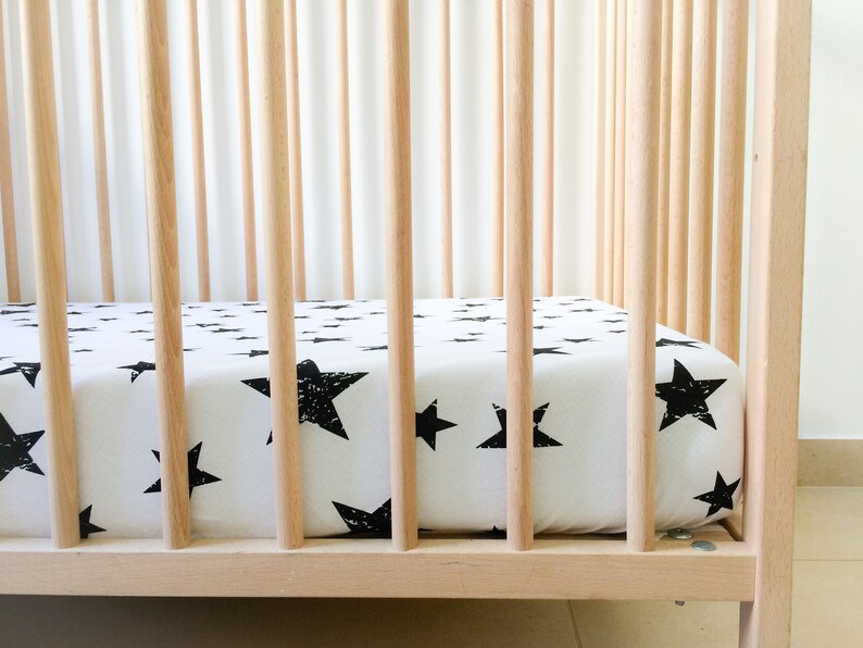 Gender Neutral Crib Sheets Set Black White Crib Fitted Crib Etsy