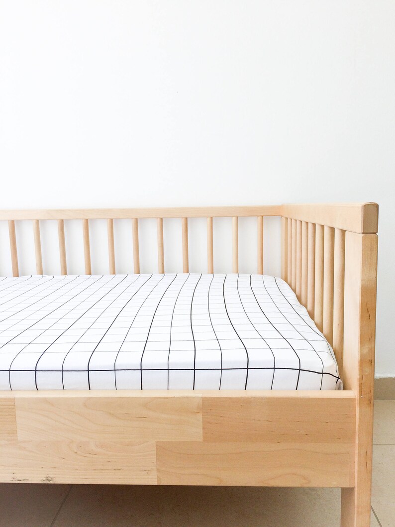 Gender Neutral Crib Sheets Set Black White Crib Fitted Crib Etsy