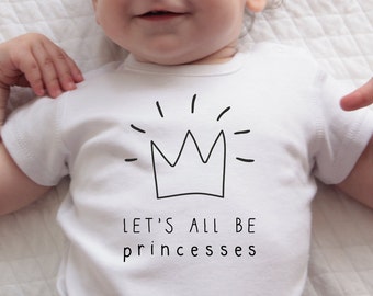 Sale, Princess Birthday Bodysuit, Princess Baby Shower Gift, Coming Home Outfit, Baby Girl Clothes, 1st Birthday Outfit, First Birthday