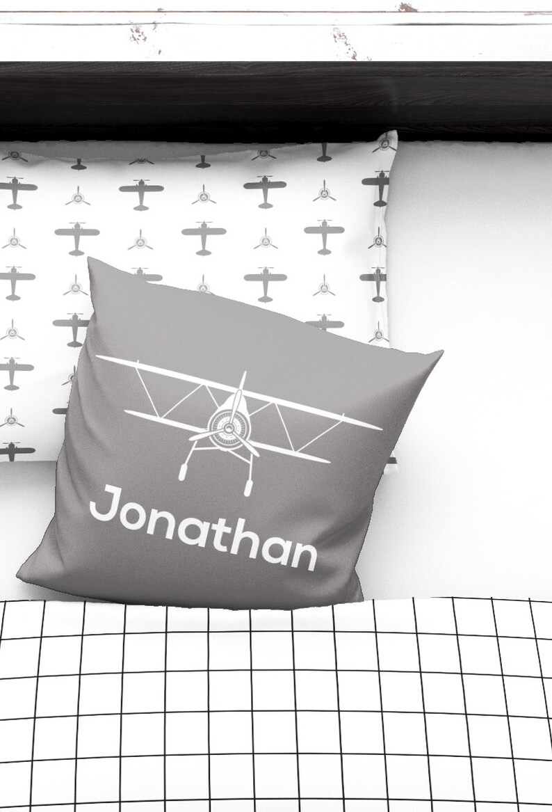 Airplane Custom Pillow Matching Pillows Airplane Nursery Etsy