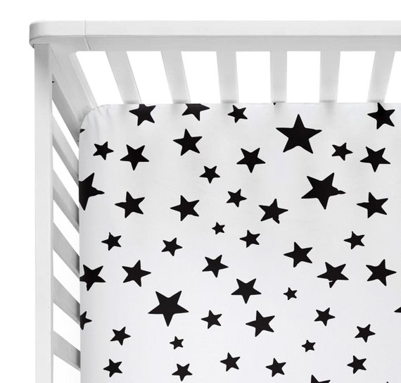 black and white crib sheets