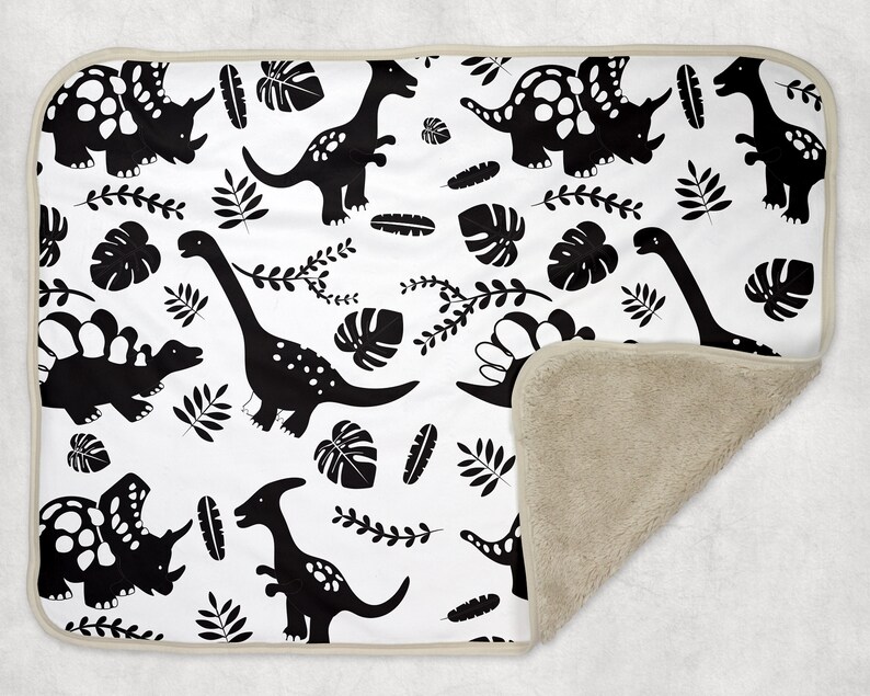 Dinosaur Baby Blanket Sherpa Blankets First Christmas Baby Etsy