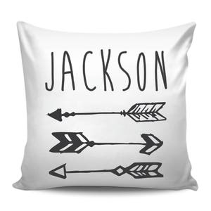 Arrows Baby Shower Gift for Mom, Personalized Boy Name Pillow, Custom Nursery Decorative Pillow Cover, Throw Pillow, New Baby Announcement image 5