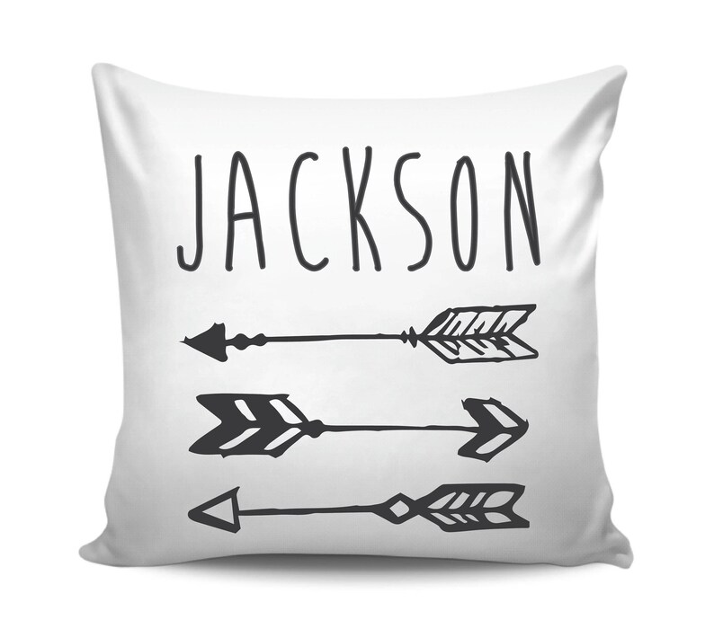 Arrows Baby Shower Gift for Mom, Personalized Boy Name Pillow, Custom Nursery Decorative Pillow Cover, Throw Pillow, New Baby Announcement image 5