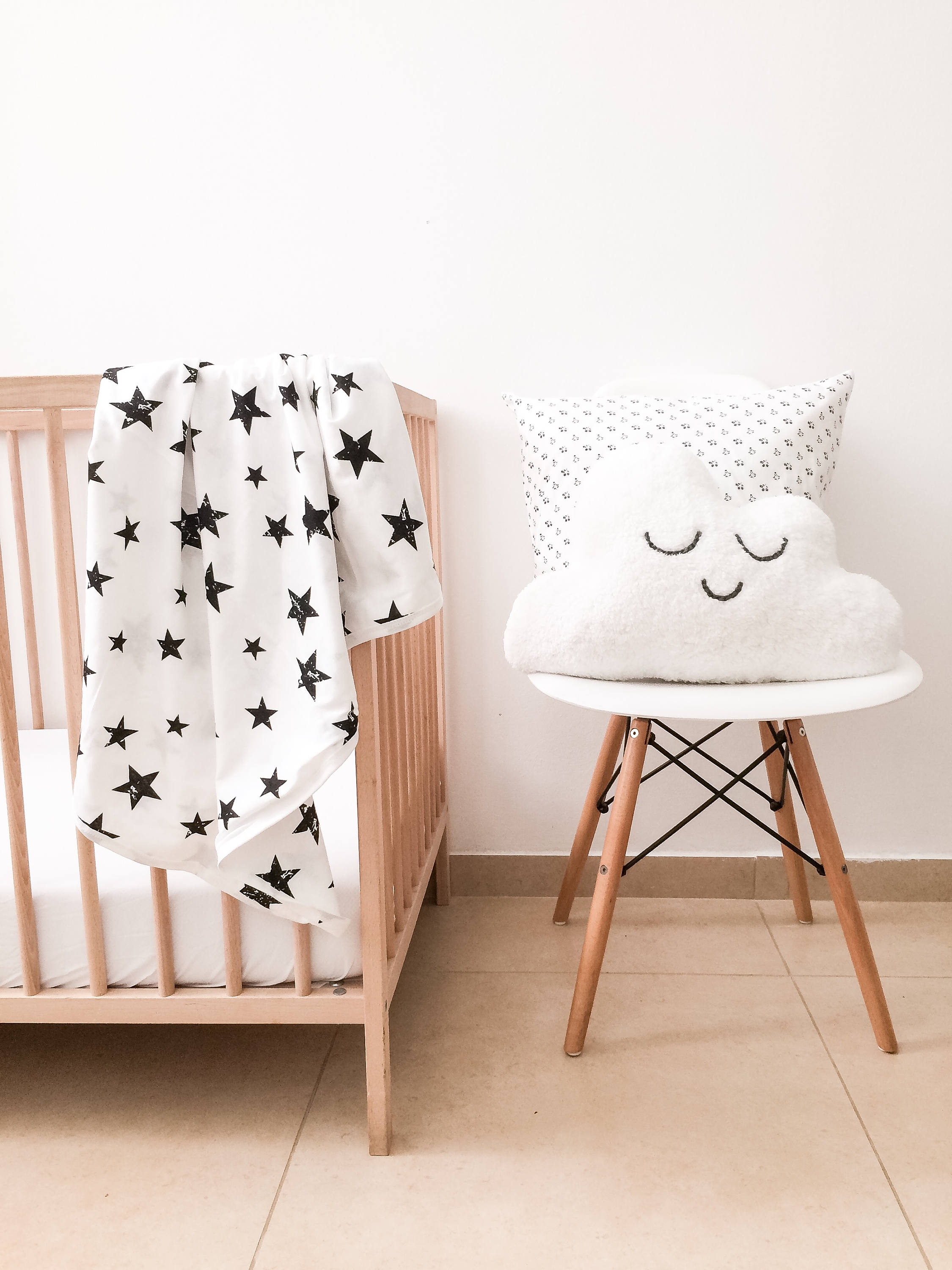 Couverture Noire Blanche de Swaddle, Couverture Swaddle Chéri, Étoiles, Poussette, Berceau, Bébé, En