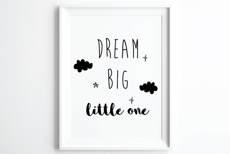 Black and White Nursery Decor Prints Set of 4 Digital Prints Etsy