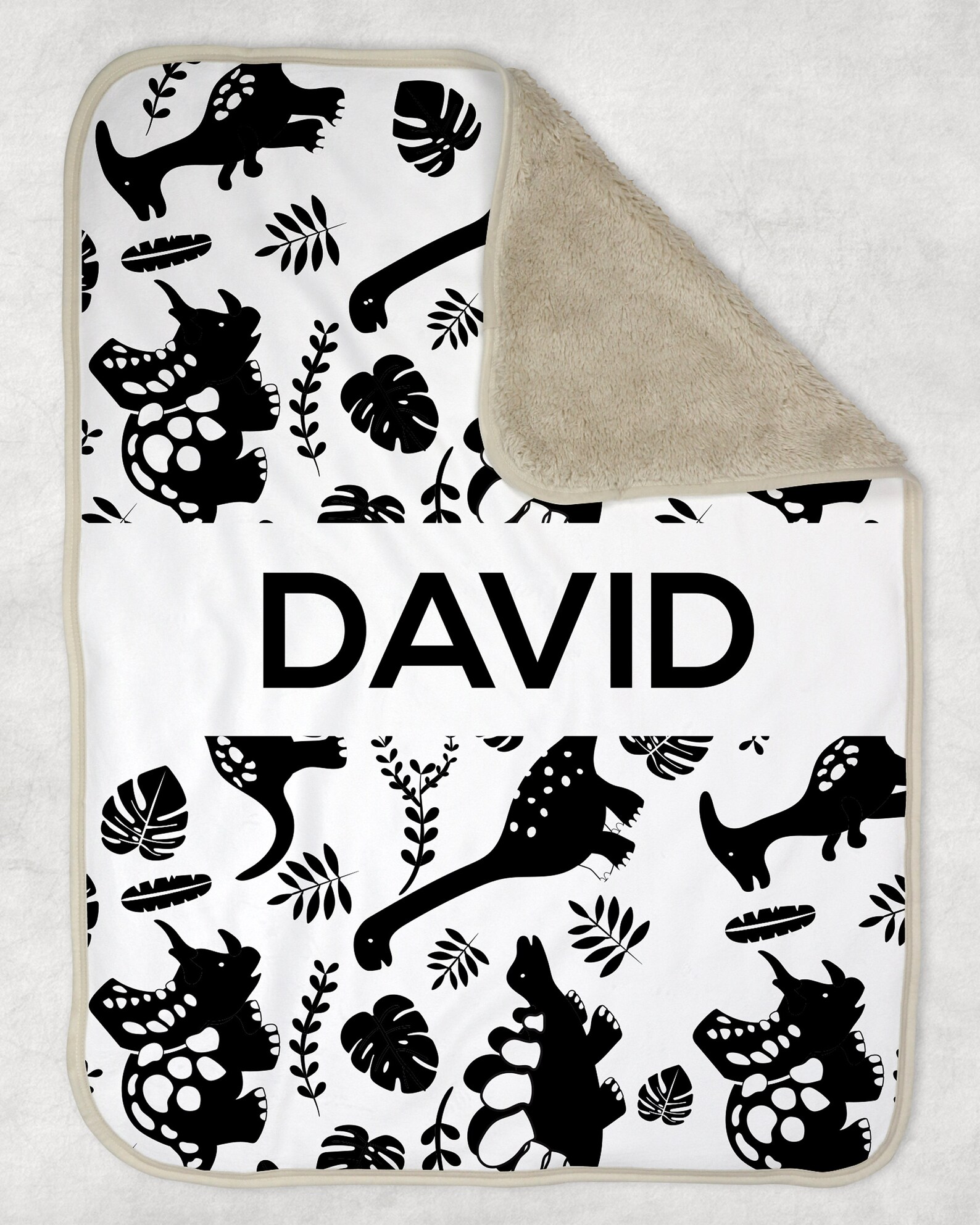 Personalized Baby Blanket Dinosaur Sherpa Blanket Dinosaur Etsy