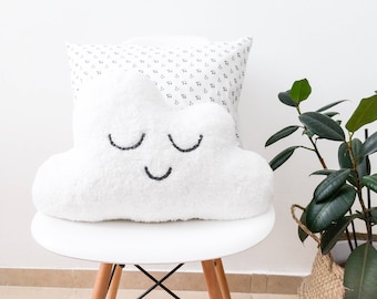 Cute Cloud Pillow Gender Neutral Nursery Decor Gift-for-Mom Nursery Pillow Baby Cloud Sleepy Eyes Pillow Cloud Cushion Christmas Plush Toys