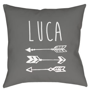 Arrows Baby Shower Gift for Mom, Personalized Boy Name Pillow, Custom Nursery Decorative Pillow Cover, Throw Pillow, New Baby Announcement image 2