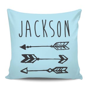 Arrows Baby Shower Gift for Mom, Personalized Boy Name Pillow, Custom Nursery Decorative Pillow Cover, Throw Pillow, New Baby Announcement image 6