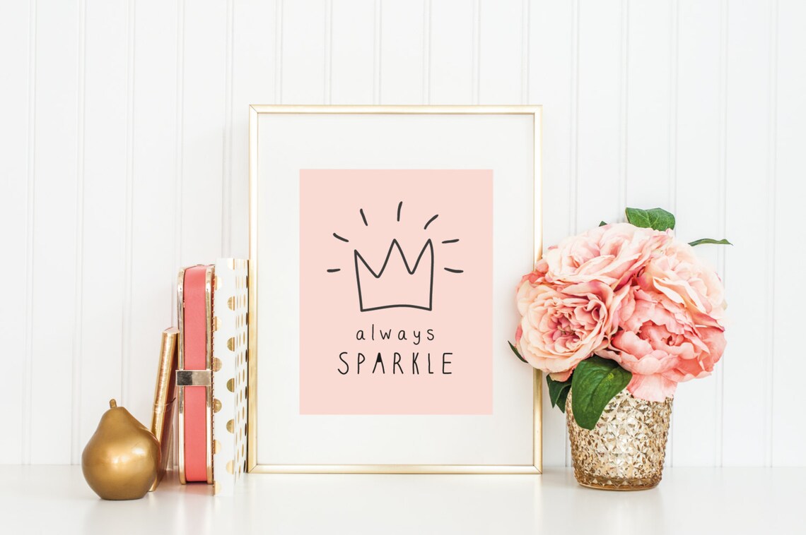 Blush Kids Printable Wall Decor Nursery Wall Art Printable - Etsy