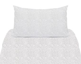 Gray Bedding Toddler Duvet Cover, Solid Grey Toddler Bedding Gender Neutral Crib Bedding